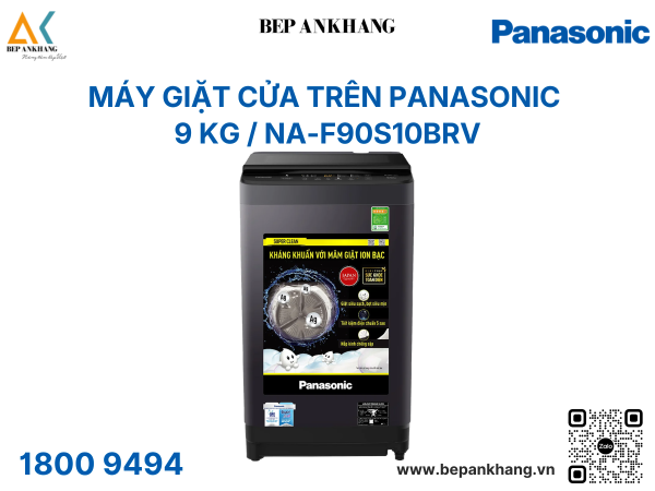 Máy giặt cửa trên Panasonic 9kg - NA-F90S10BRV